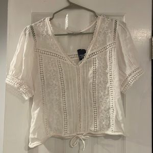 White Abercrombie shirt